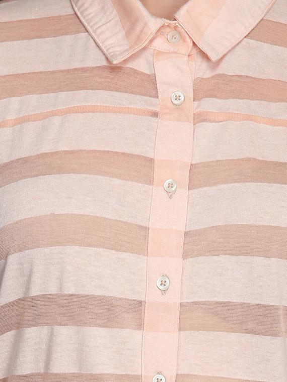 short sleeved striped shirt - 16705274 - Zoom Image - 5