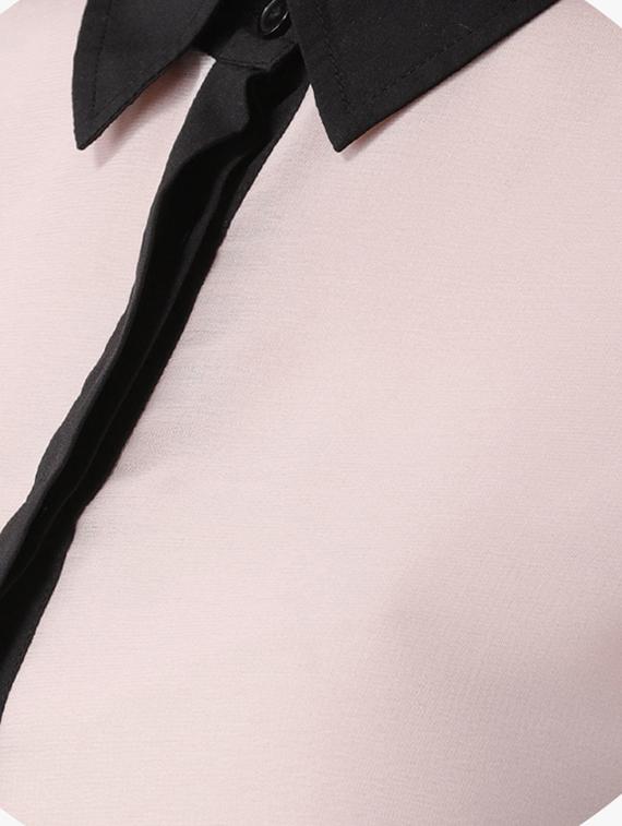 contrast concealed placket shirt - 16705278 - Zoom Image - 5