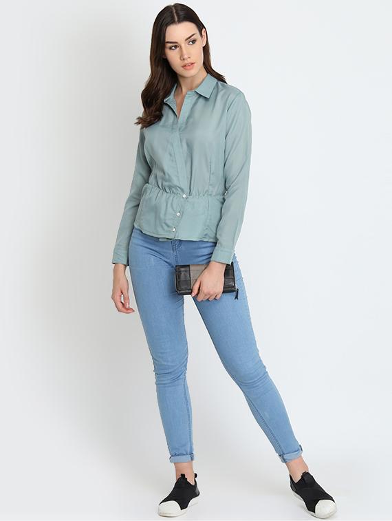 long sleeved solid shirt - 16705290 - Zoom Image - 4