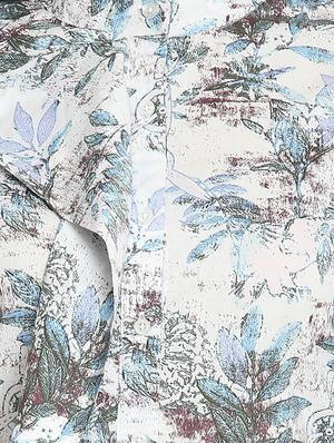 mandarin neck printed shirt - 16705374 - Standard Image - 5