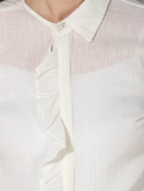frill detail long sleeved shirt - 16705403 - Zoom Image - 5