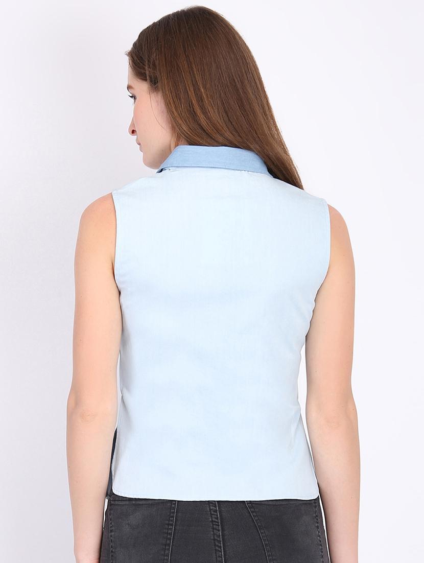 color block sleeveless shirt - 16705443 - Zoom Image - 3