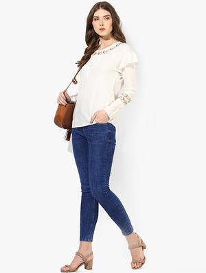 embroidered detail long sleeved top - 16705455 - Standard Image - 4