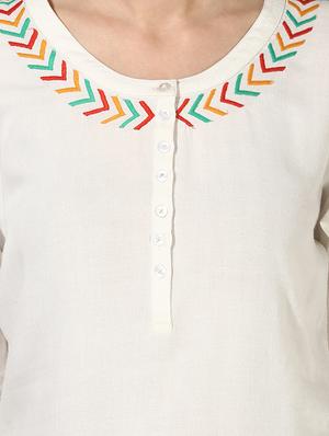 embroidered detail long sleeved top - 16705455 - Standard Image - 5