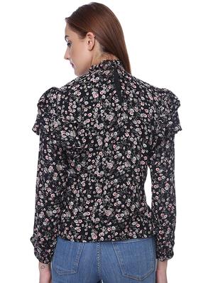 turtle neck floral top - 16705495 - Standard Image - 3
