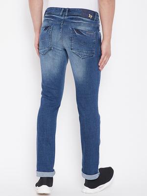 blue light washed denim jeans - 16705998 - Standard Image - 3