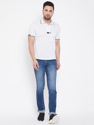 blue light washed denim jeans - 16705998 - Standard Image - 4
