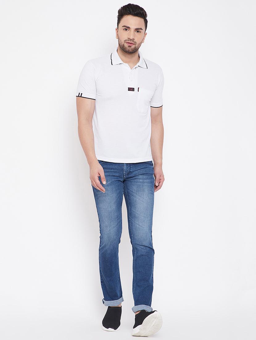 blue light washed denim jeans - 16705998 - Zoom Image - 4