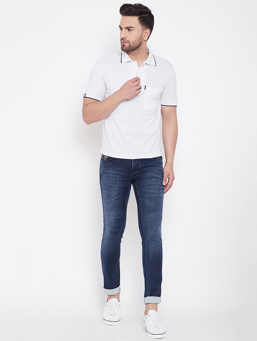 blue light washed denim jeans - 16706010 - Zoom Image - 4
