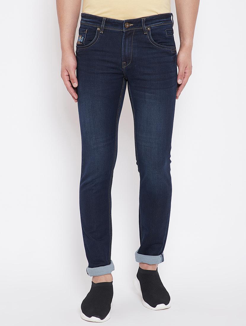dark blue light washed denim jeans - 16706012 - Zoom Image - 1