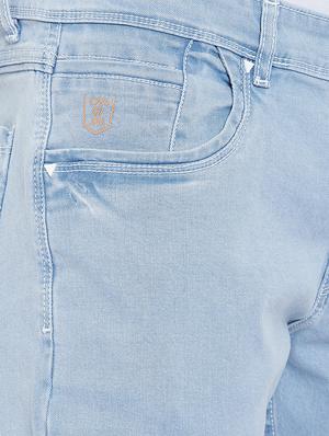 light blue solid plain jeans - 16706015 - Standard Image - 5