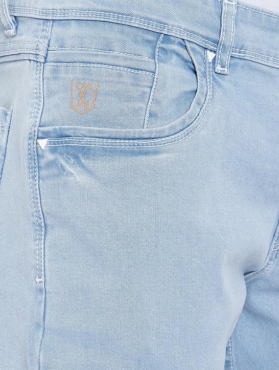 light blue solid plain jeans - 16706015 - Zoom Image - 5