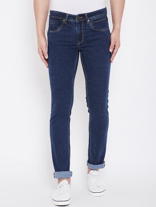 blue solid plain jeans - 16706016 - Standard Image - 1