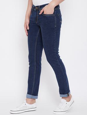 blue solid plain jeans - 16706016 - Standard Image - 2