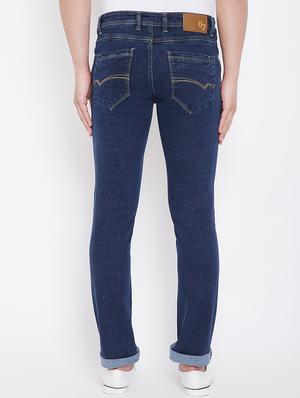 blue solid plain jeans - 16706016 - Standard Image - 3