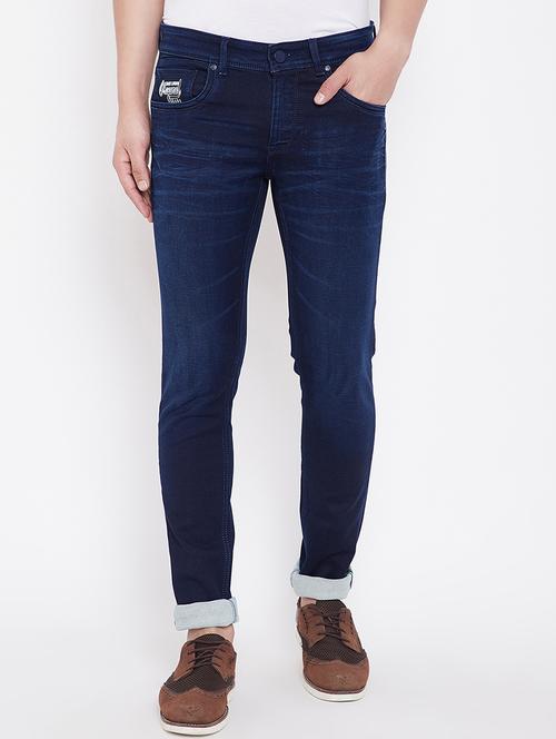 blue light washed denim jeans - 16706023 - Standard Image - 1