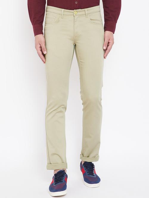 green solid chinos - 16706038 - Standard Image - 1