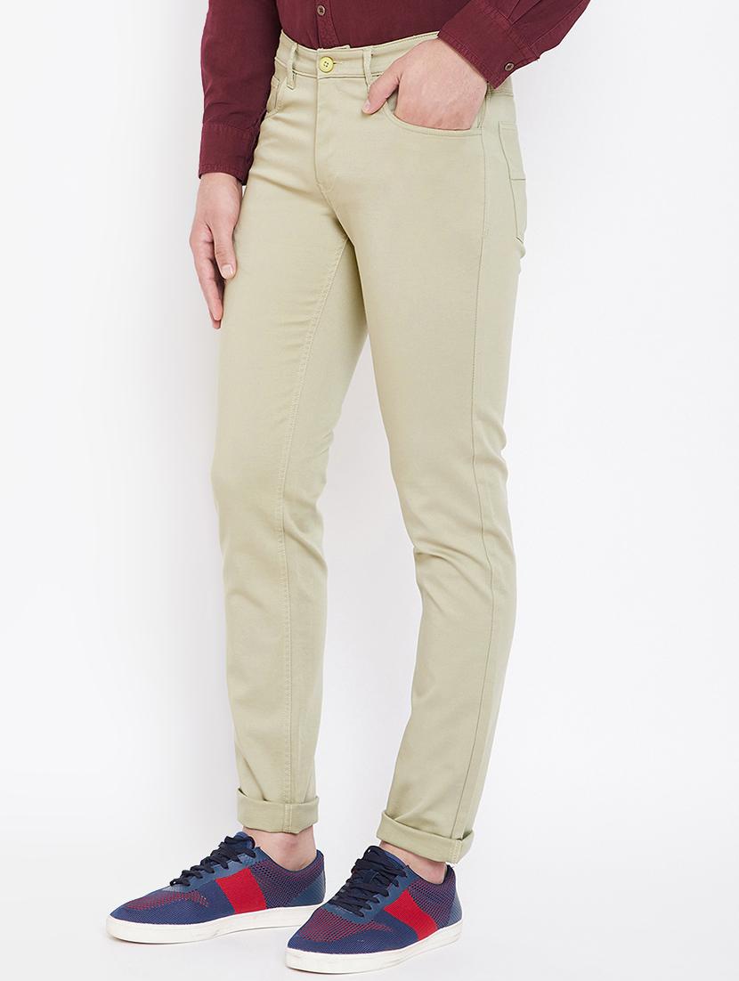 green solid chinos - 16706038 - Zoom Image - 2