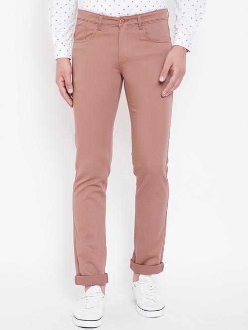 red solid chinos - 16706039 - Standard Image - 1