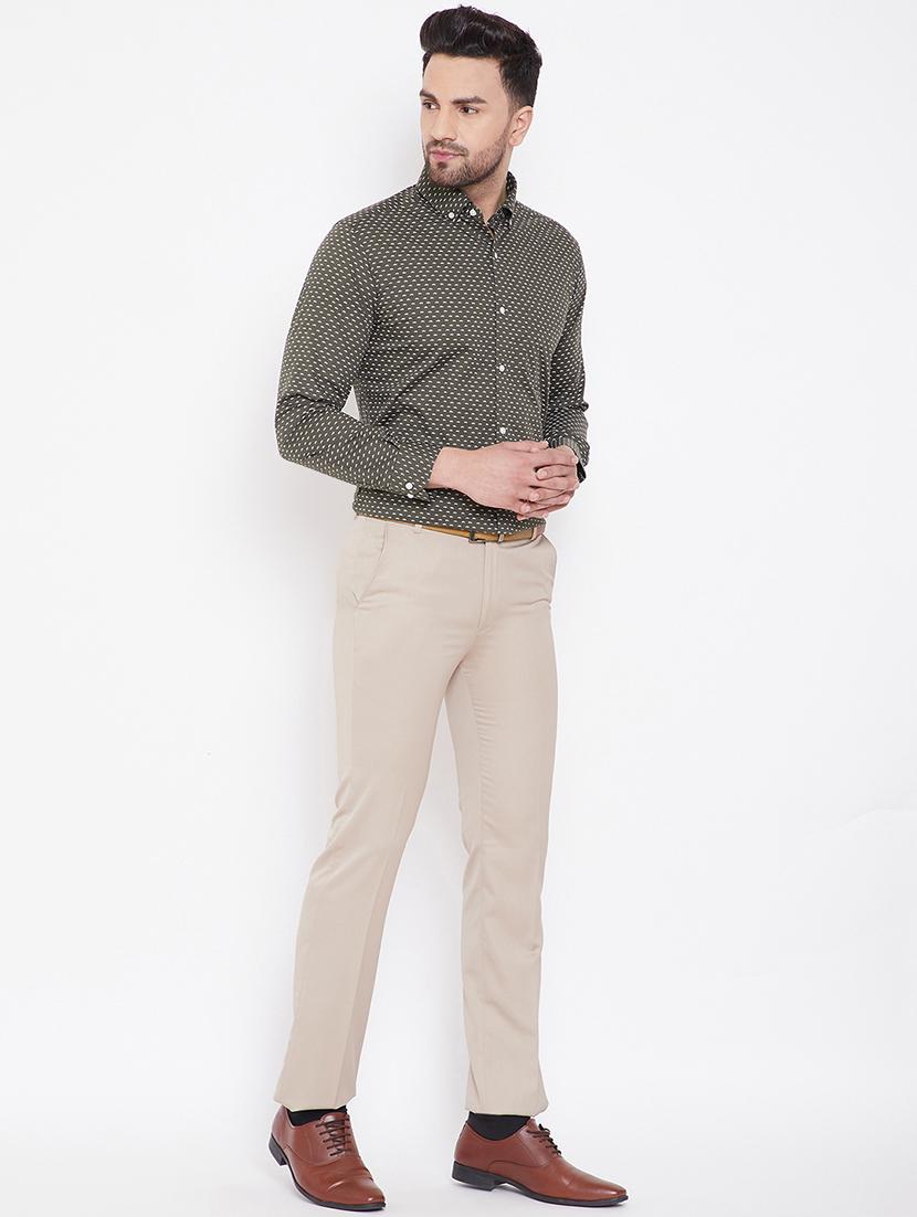 green printed formal shirt - 16706041 - Zoom Image - 4