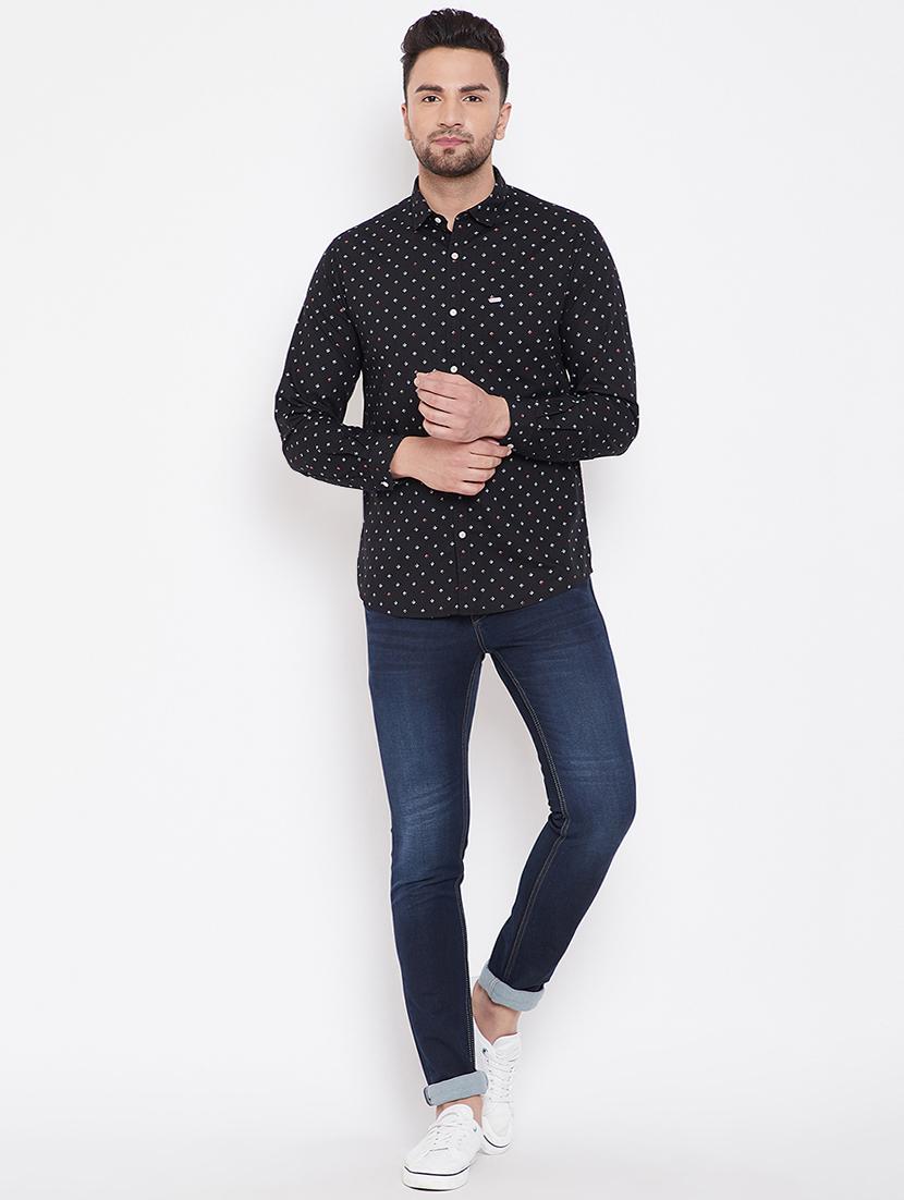black printed casual shirt - 16706075 - Zoom Image - 4