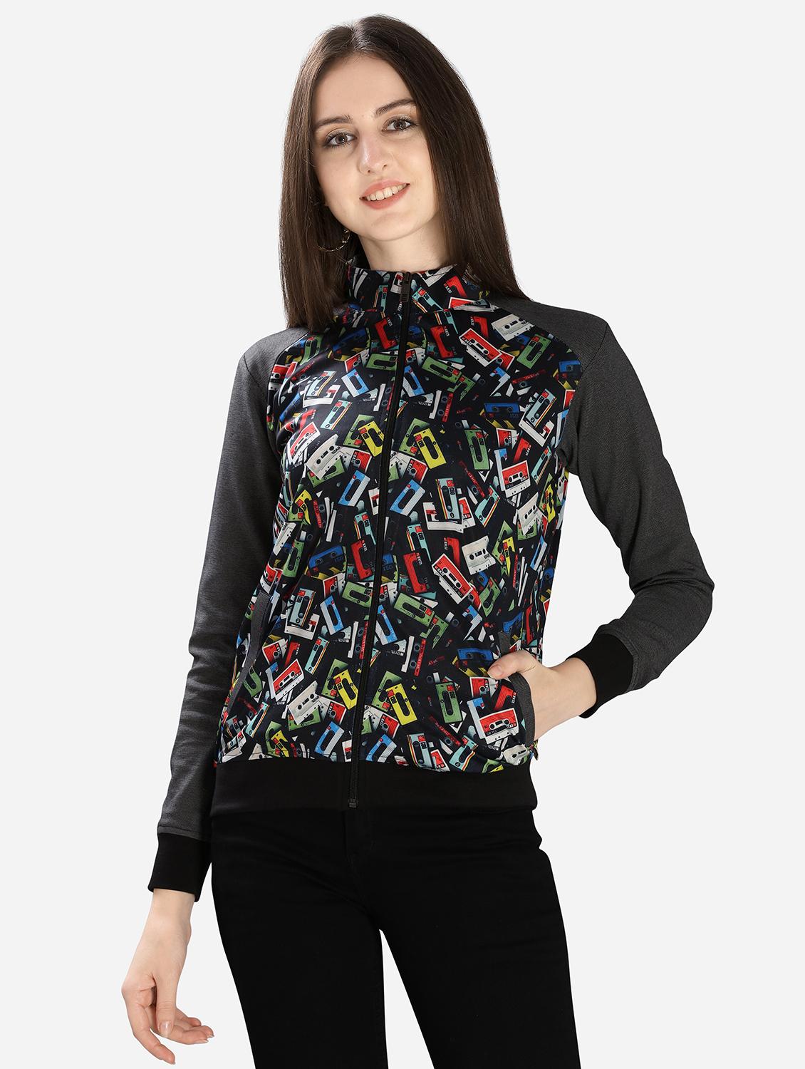 quirky sleeved mandarin neck jacket - 16706199 - Zoom Image - 1