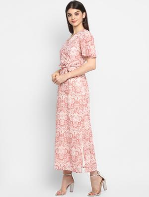 tie knot floral a-line dress - 16706249 - Standard Image - 2
