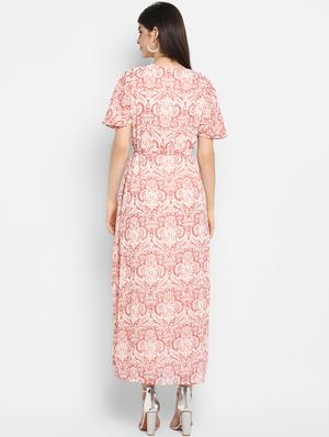 tie knot floral a-line dress - 16706249 - Standard Image - 3