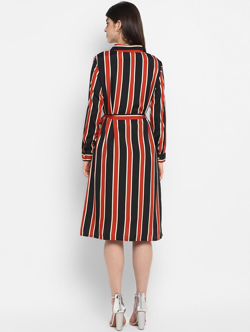 roll up sleeved striped shirt dress - 16706252 - Zoom Image - 3