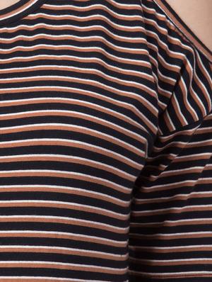 cold shoulder striped top - 16706357 - Standard Image - 5