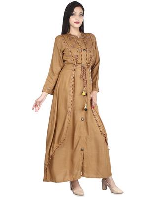 embroidered layered kurta - 16706673 - Standard Image - 2