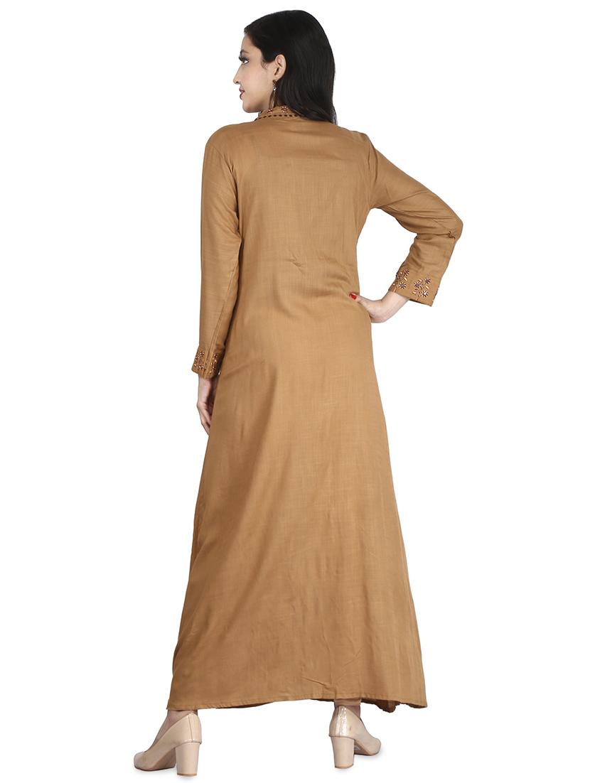 embroidered layered kurta - 16706673 - Zoom Image - 3