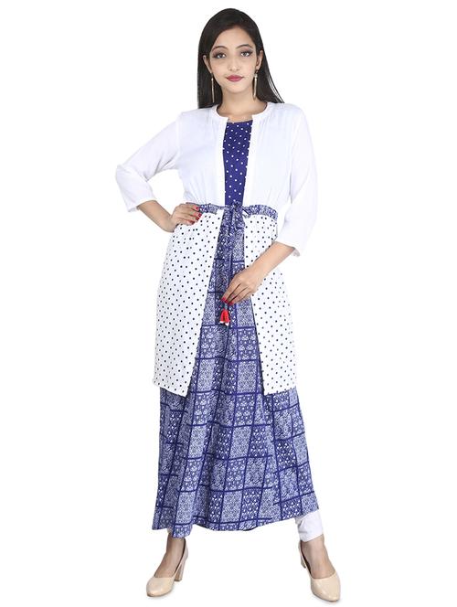 printed layered kurta - 16706674 - Standard Image - 1
