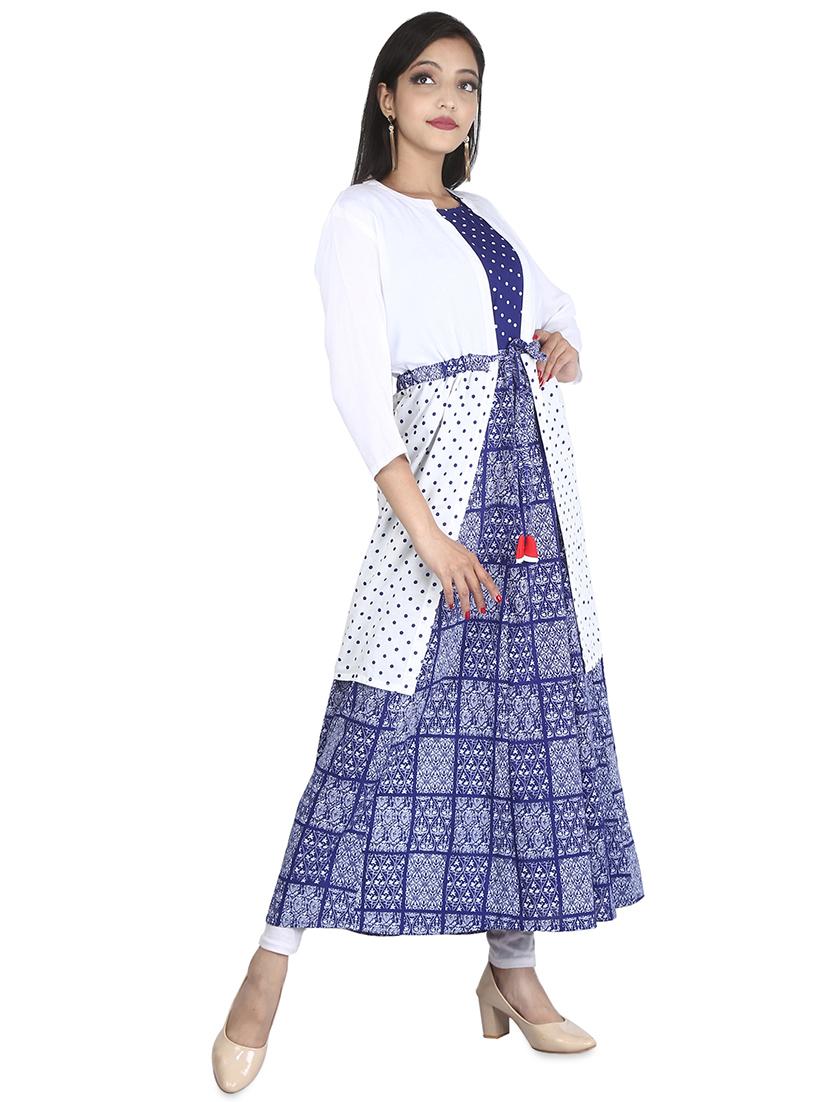 printed layered kurta - 16706674 - Zoom Image - 2