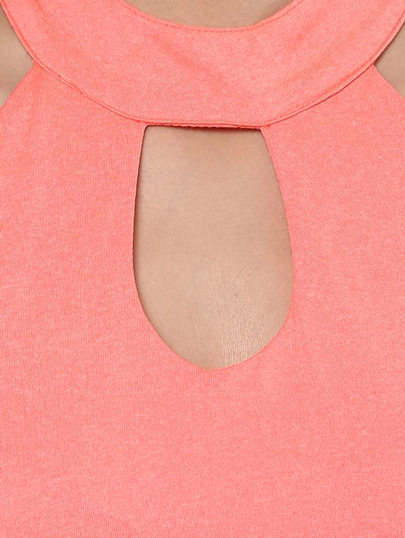 halter neck cut out detail sheath dress - 16706685 - Zoom Image - 4
