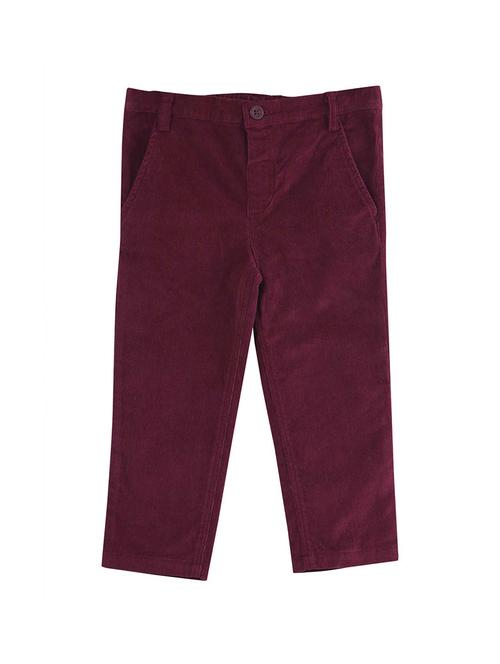 high rise solid casual trouser - 16706687 - Standard Image - 1