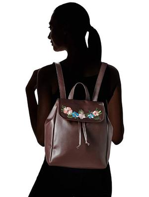 brown leatherette regular backpack - 16706801 - Standard Image - 4