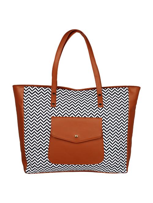 brown leatherette (pu) regular shopping bag - 16706821 - Standard Image - 1