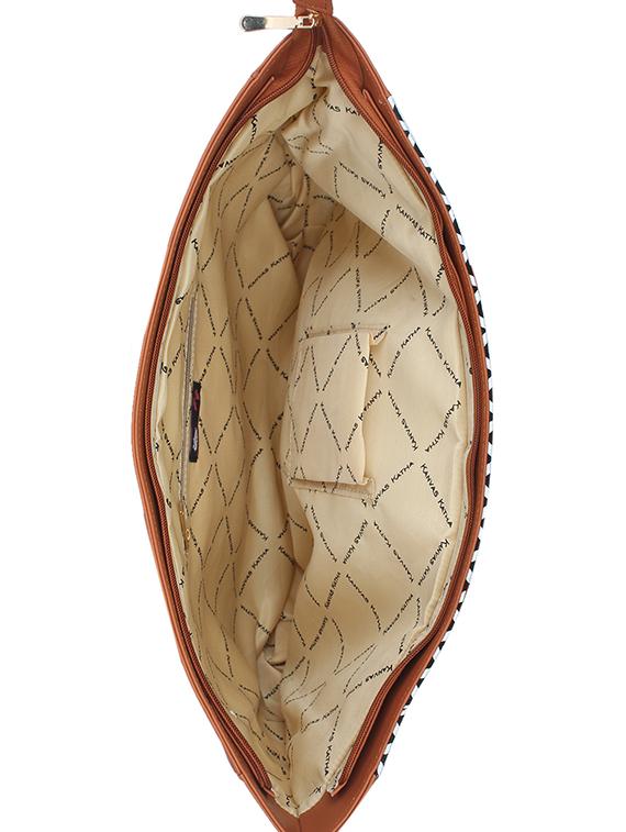brown leatherette (pu) regular shopping bag - 16706821 - Zoom Image - 3