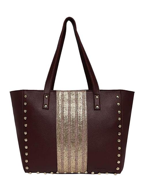 brown leatherette (pu) regular shopping bag - 16706829 - Standard Image - 1