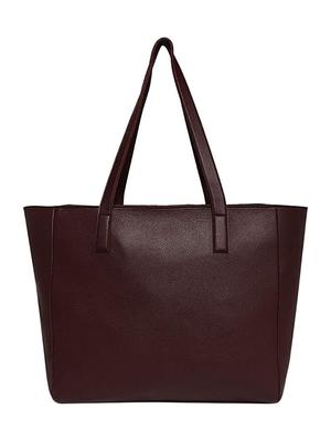 brown leatherette (pu) regular shopping bag - 16706829 - Standard Image - 2