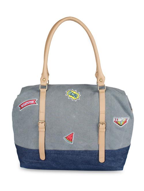 grey cotton regular handbag - 16706844 - Standard Image - 1