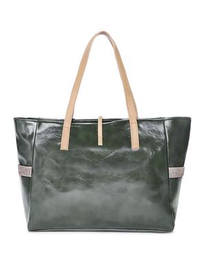green leatherette (pu) regular handbag - 16706854 - Standard Image - 2