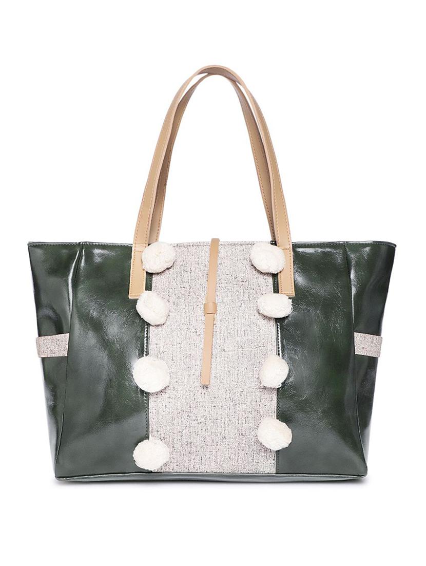 green leatherette (pu) regular handbag - 16706854 - Zoom Image - 1