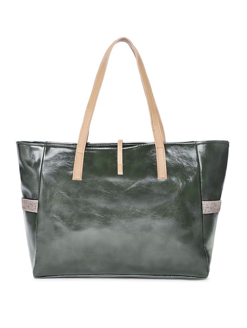 green leatherette (pu) regular handbag - 16706854 - Zoom Image - 2