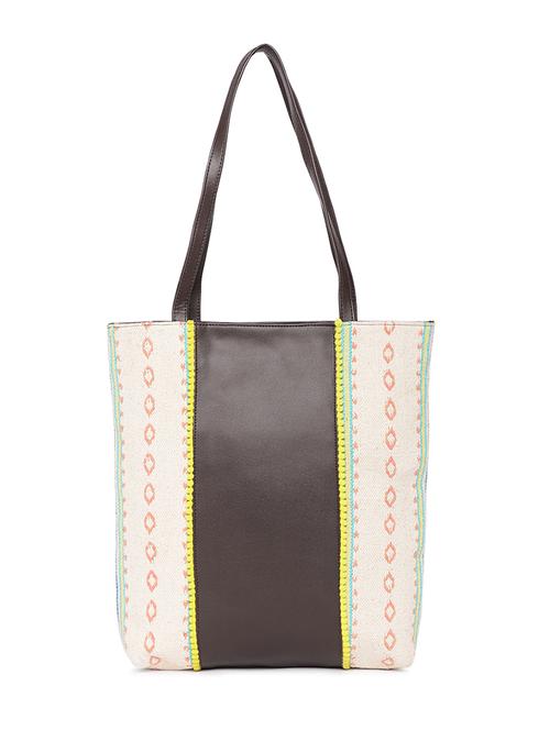 brown leatherette (pu) regular handbag - 16706865 - Standard Image - 1
