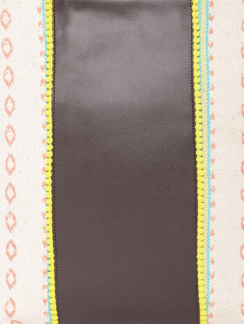 brown leatherette (pu) regular handbag - 16706865 - Zoom Image - 4
