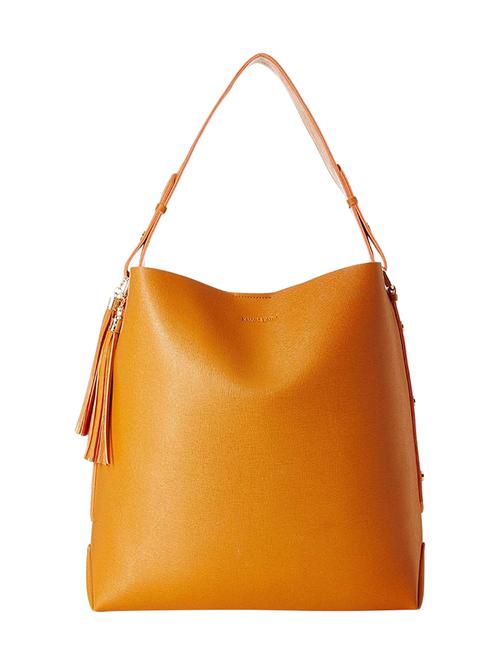 yellow leatherette (pu) hobo handbag - 16706881 - Standard Image - 1