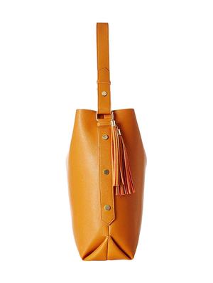 yellow leatherette (pu) hobo handbag - 16706881 - Standard Image - 4