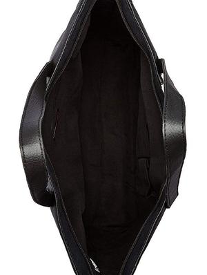 black leatherette (pu) regular handbag - 16706910 - Standard Image - 3